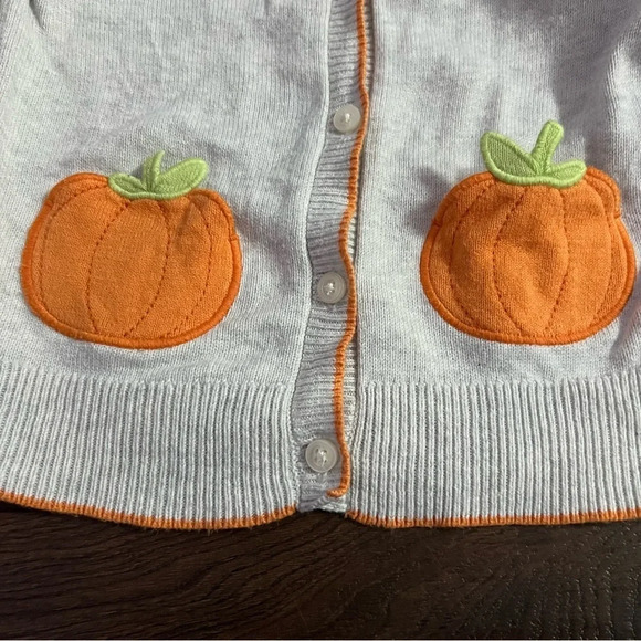 Gymboree girls 3T pumpkin cardigan sweater - Picture 2 of 7